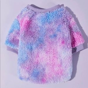 PETSIN Tie Dye Plush Dog Sweatshirt XS NWOT Cat/Dog